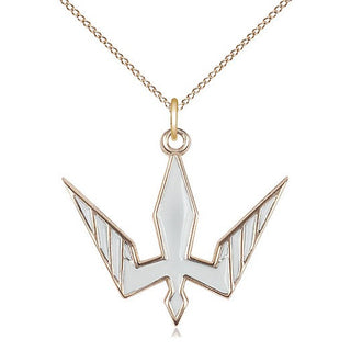 14kt Gold Filled Holy Spirit Medal Catholic Jewelry