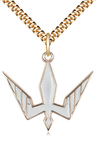 14kt Gold Filled Holy Spirit Medal Catholic Jewelry