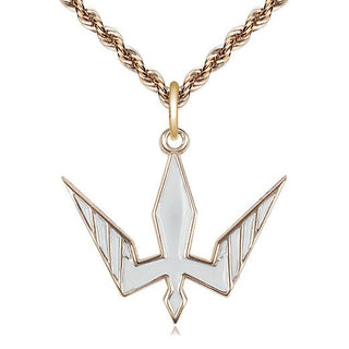 14kt Gold Holy Spirit Medal