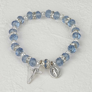 Italian Crystal Bracelet- Blue