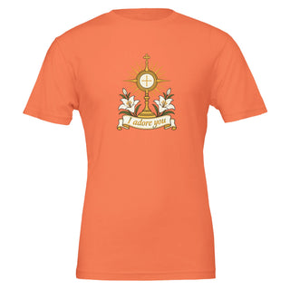 'I Adore You' Lilies and Monstrance T-Shirt - view 3