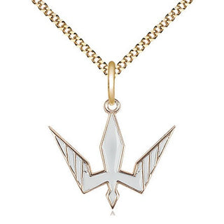 14kt Gold Filled Holy Spirit Medal Religious Jewelry
