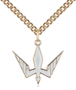 14kt Gold Filled Holy Spirit Medal Religious Jewelry