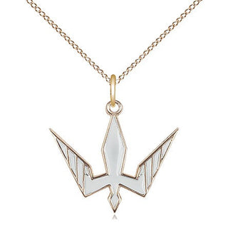 14kt Gold Holy Spirit Medal