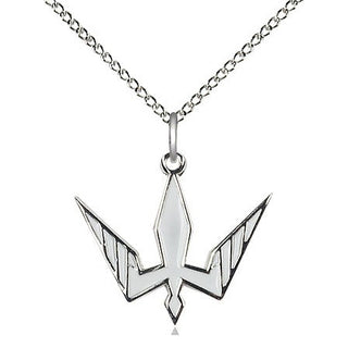 Sterling Silver Holy Spirit Medal Religious Jewelry