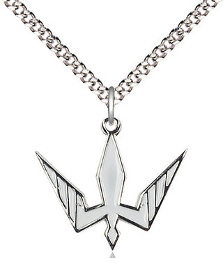 Sterling Silver Holy Spirit Medal Religious Jewelry