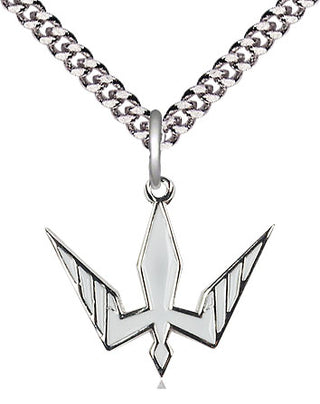 Sterling Silver Holy Spirit Medal Religious Jewelry