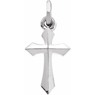 14K White Cross Pendant