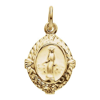 14K Yellow Oval Miraculous Medal
