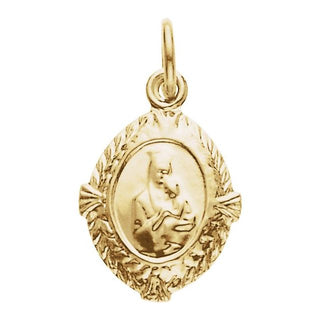 14K Yellow 12x9 mm Our Lady of Perpetual Help Medal