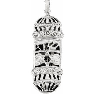 Sterling Silver  37x13 mm Mezuzah Pendant