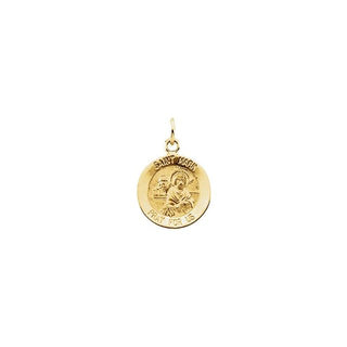 14K Yellow 22 mm Round Saint Mark Medal