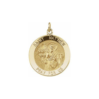 14K Yellow Gold Saint Matthew Pendant
