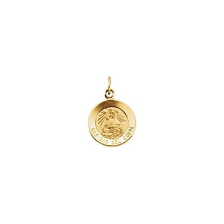 14K Yellow 12 mm Round Caridad del Cobre Medal