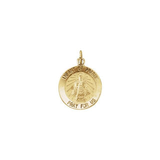 14K Yellow 15 mm Round Infant of Prague Medal