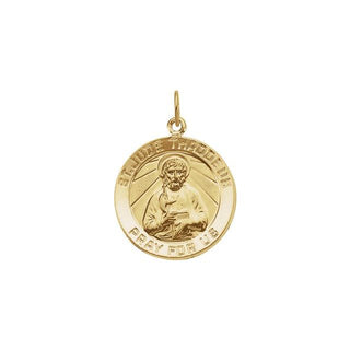 14K Yellow 18 mm Saint Jude Medal