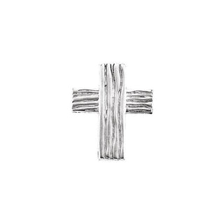 14K White The Rugged Cross Lapel Pin