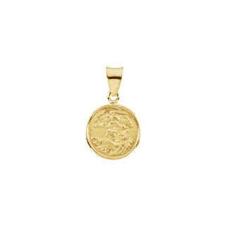 18K Yellow 12 mm Saint Michael Medal
