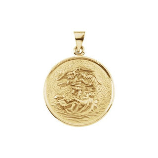 18K Yellow 24.5 mm Saint Michael Medal