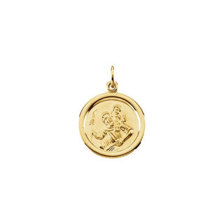 14K Yellow 16 mm Saint Christopher Medal