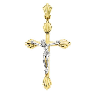 14K Yellow 40x25.7 mm Cross Pendant