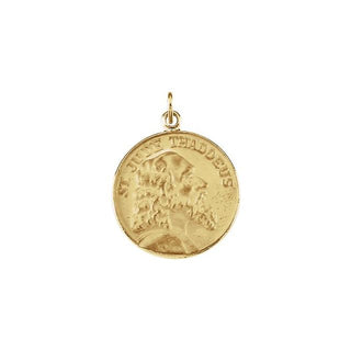 14K Yellow 18 mm Saint Jude Thaddeus Medal