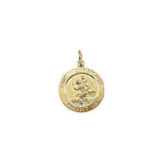 14K Yellow 15 mm Saint Christopher Medal