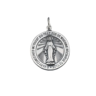 Sterling Silver 22 mm Miraculous Medal
