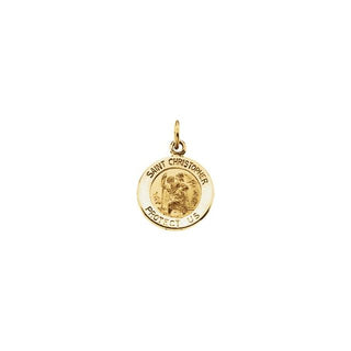 14K Yellow 8 mm Saint Christopher Medal