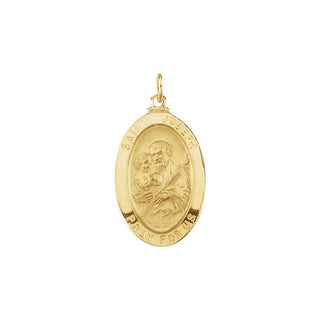 14K Yellow 23.5x16 mm Saint Joseph Medal 