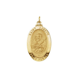 14K Yellow 25x18 mm Saint Joseph Medal
