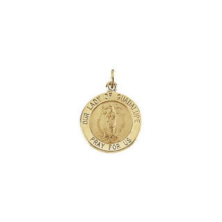 14K Yellow Our Lady of Guadalupe Medal Pendant