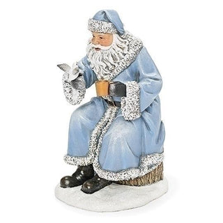 9.5-Inch Santa With Mug & Bird Figure. Joseph's Studio