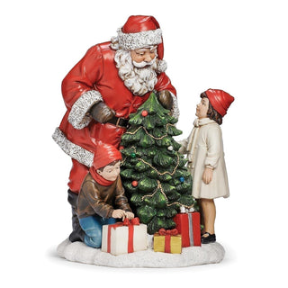 14.5-Inch Santa With Kids At Tree Figure - Joseph's Studio