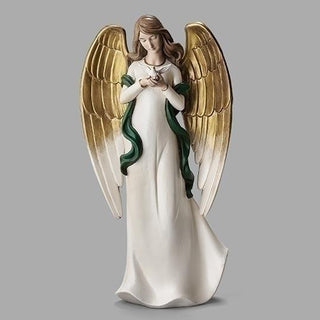 12-Inch Angel With Gold Wings With Dove Figure - Joseph's Studio