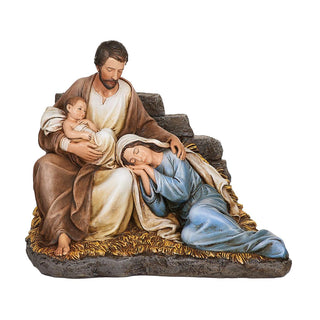 6.7-Inch Sleeping Mary With Baby Jesus & Joseph Figure