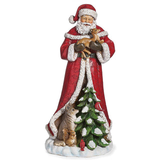 19-Inch Santa Holding Baby Deer J.S Figure