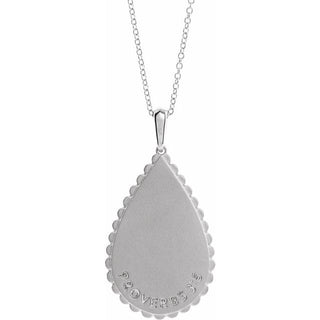 14K White Trust in The Lord 16-18" Necklace