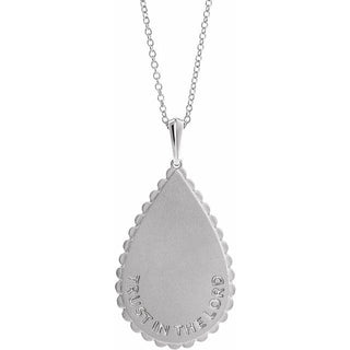 14K White Trust in The Lord 16-18" Necklace