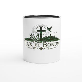 Pax et Bonum Cross and Foliage Color Mug - view 4