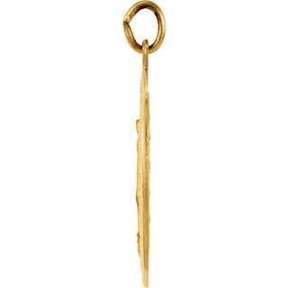 14K Yellow 20x13 mm Oval Miraculous Medal Pendant  
