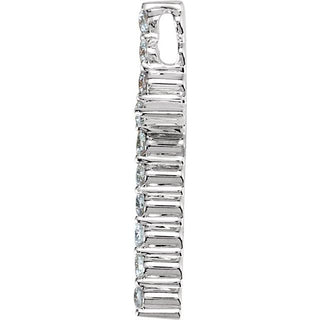 Platinum 1/5 CTW Lab-Grown Diamond Cross Pendant
