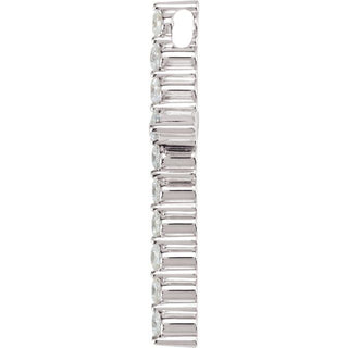14K White 3/4 CTW Lab-Grown Diamond Cross Pendant