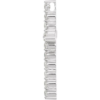 14K White 1 1/4 CTW Lab-Grown Diamond Cross Pendant