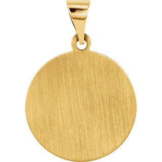 14K Yellow 18 mm Hollow Round St. Christopher Medal