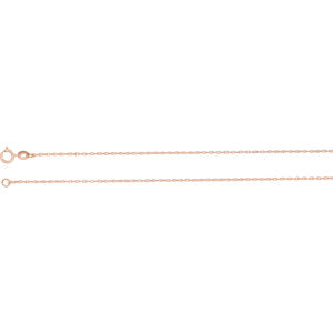 18-inch Rope Chain with Spring Ring - 14K Rose