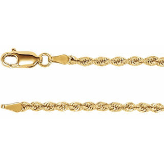 7 Inch Rope Bracelet With Lobster Clasp 14K White Gold
