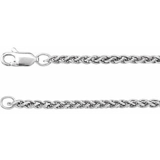 7 Inch Wheat Bracelet With Lobster Clasp Sterling Silver