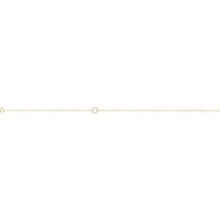 14K Yellow .06 CTW Natural Diamond Initial O 6-7" Bracelet