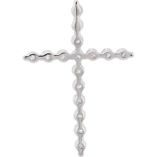 Platinum 1/5 CTW Lab-Grown Diamond Cross Pendant